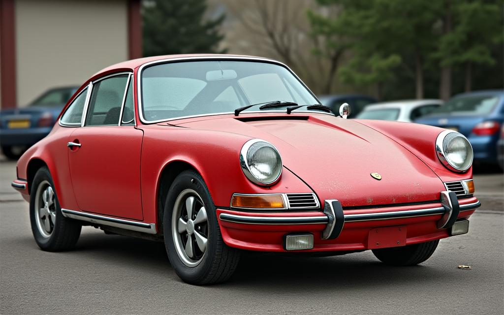 광이 바랜 클래식 포르쉐 911 before